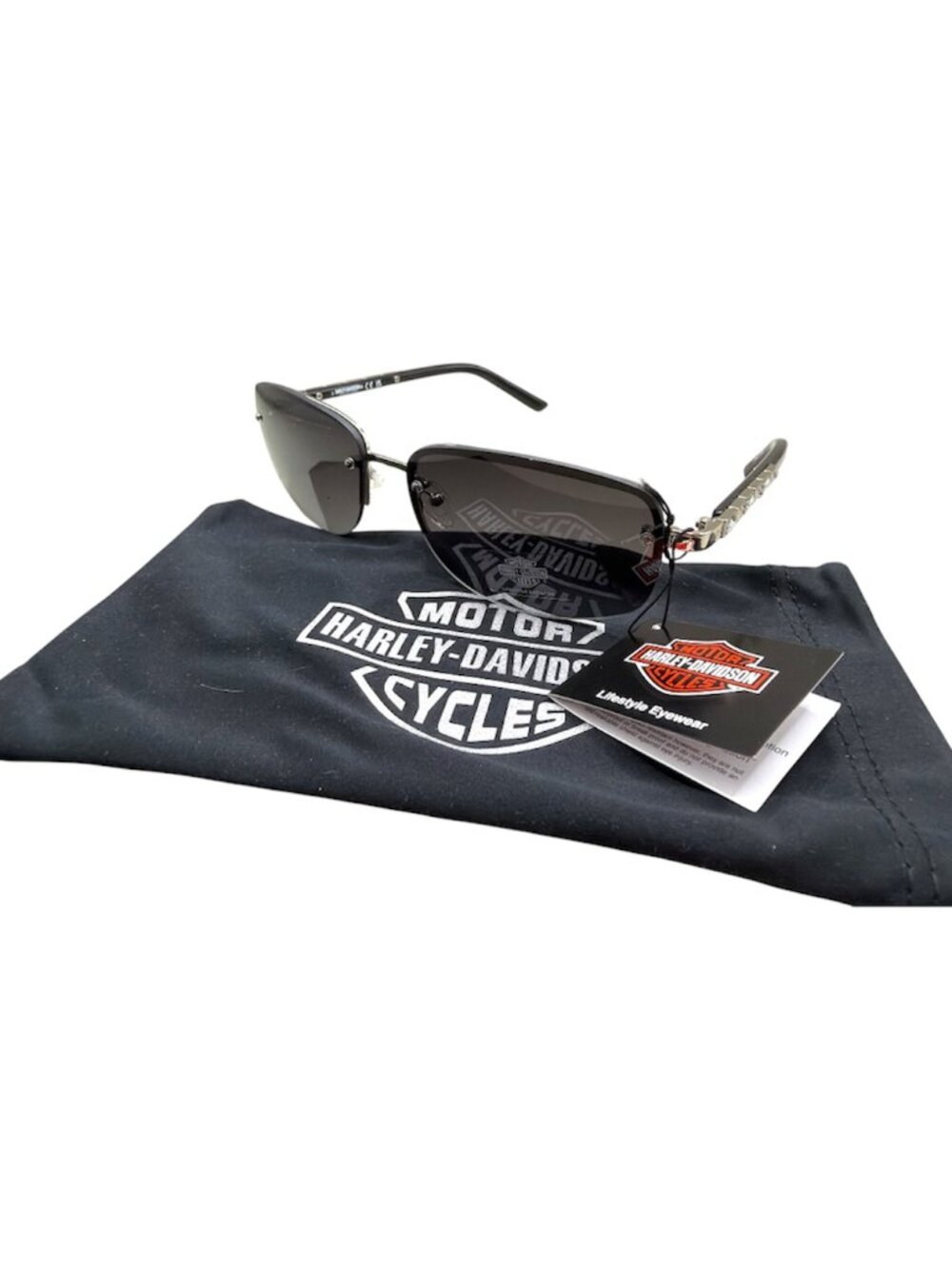 Harley-Davidson Women's Rimless Sunglasses, Nickeltin Frame/Gradient Smoke Lens - Picture 5 of 7